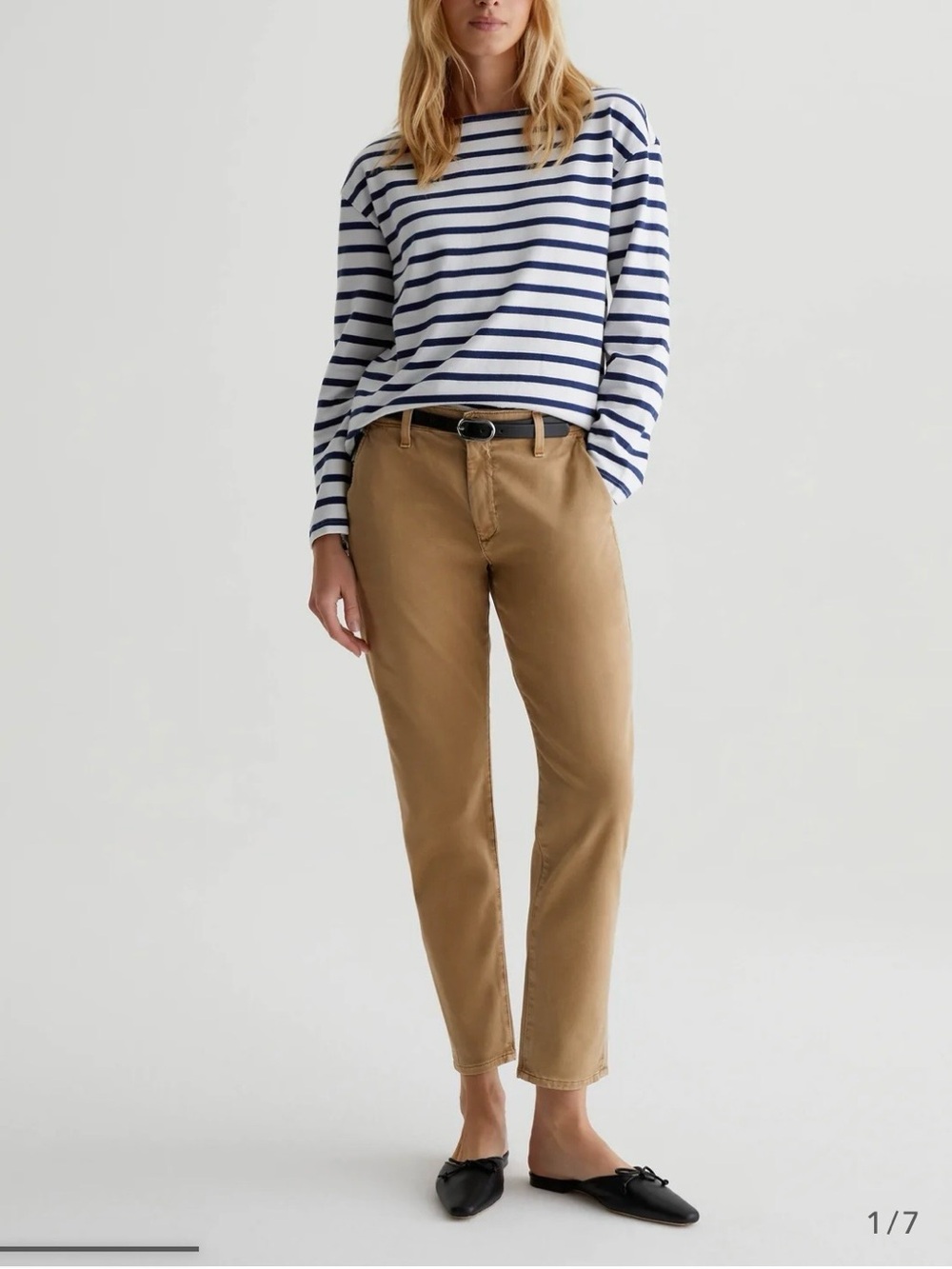 AG Adriano Goldschmied Caden Tailored Trouser Sulfur Stone Khaki Pants Size 24